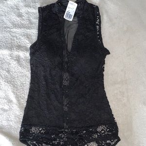 Lace sheer bodysuit